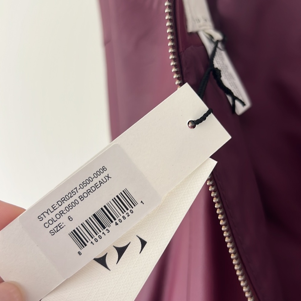 Fleur du mal Bordeaux Lamb Leather Mini Dress - Picture 12 of 13